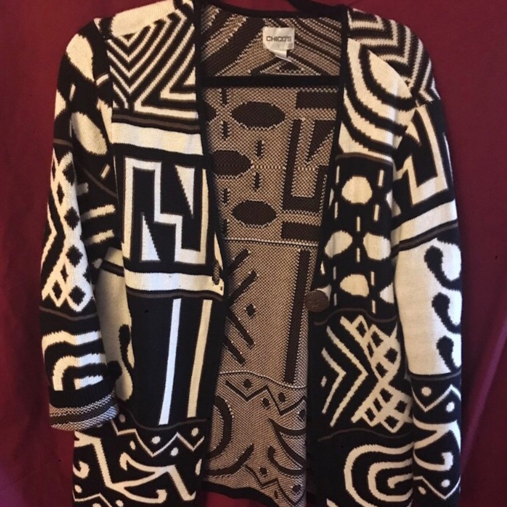 Geometric Cardigan - Picture 2 of 3